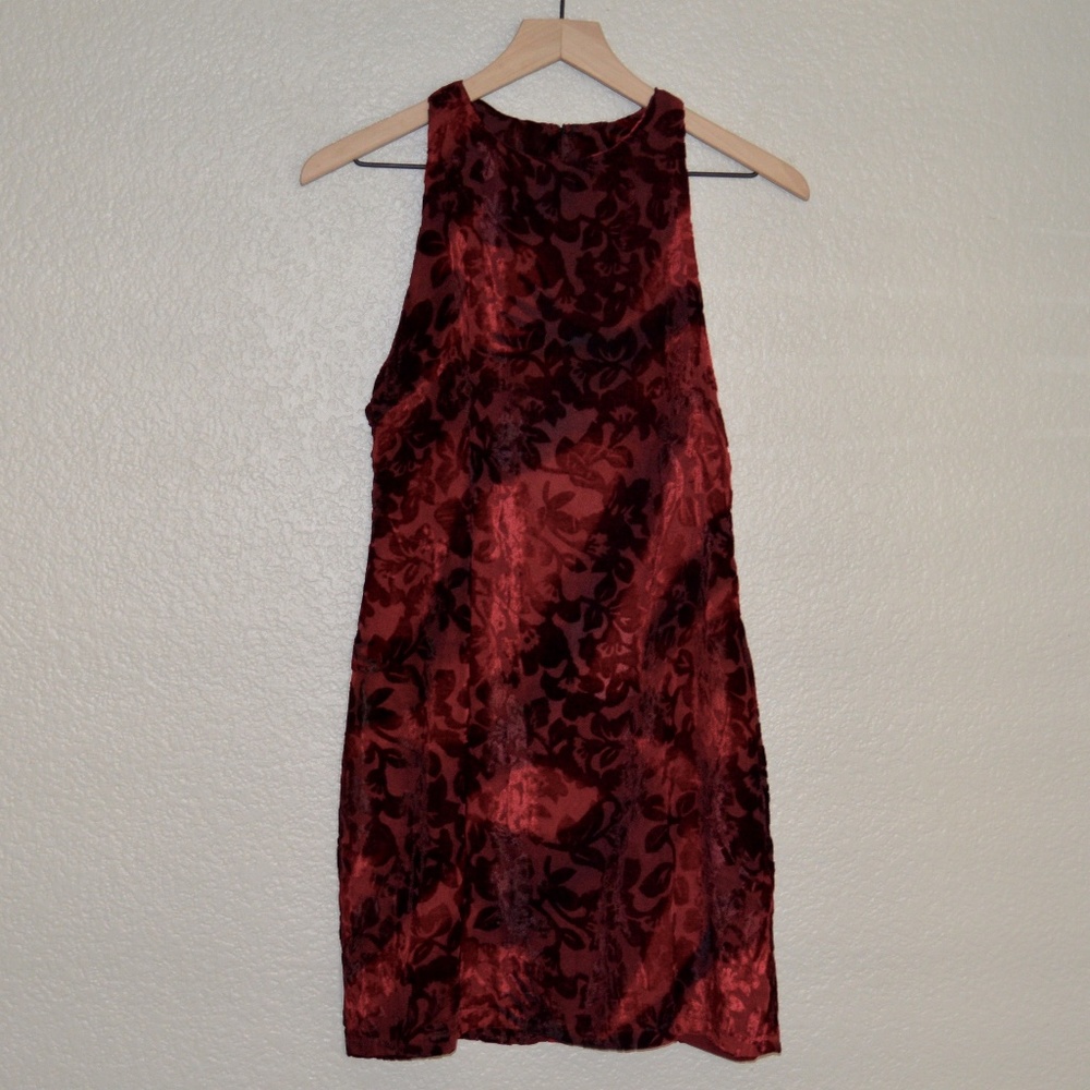 Somedays Lovin Velvet Burnout Cocktail Dress Sz M